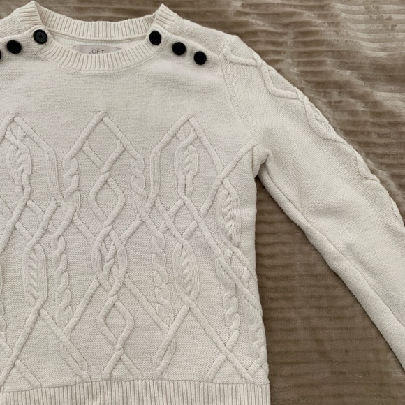 LOFT white sweater - Picture 2 of 7